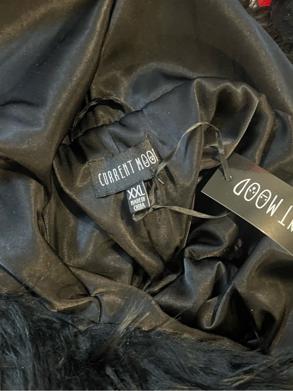 Dolls Kill x Current Mood Patchwork Fur Trench Coat - Picture 9 of 9